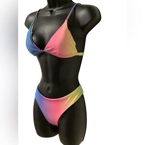 SHEIN Multicolor Gradient Bikini BRAND NEW Size M